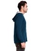 Next Level Adult Laguna French Terry Full-Zip Hooded Sweatshirt MID NVY/ HTH GRY ModelSide
