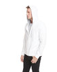 Next Level Adult Laguna French Terry Full-Zip Hooded Sweatshirt WHITE/ HTHR GRAY ModelSide