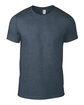 Gildan Lightweight T-Shirt HEATHER NAVY FlatFront