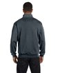 Jerzees Adult 8 oz. NuBlend Quarter-Zip Cadet Collar Sweatshirt BLACK HEATHER ModelBack