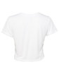Bella + Canvas Ladies' Flowy Cropped T-Shirt WHITE FlatBack