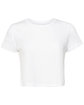 Bella + Canvas Ladies' Flowy Cropped T-Shirt WHITE FlatFront