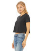 Bella + Canvas Ladies' Flowy Cropped T-Shirt DARK GRY HEATHER ModelQrt