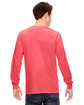 Comfort Colors Adult Heavyweight Long-Sleeve T-Shirt NEON RED ORANGE ModelBack