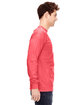 Comfort Colors Adult Heavyweight Long-Sleeve T-Shirt NEON RED ORANGE ModelSide