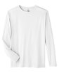 Core365 Adult Fusion ChromaSoft™ Performance Long-Sleeve T-Shirt WHITE FlatFront