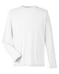 Core365 Adult Fusion ChromaSoft™ Performance Long-Sleeve T-Shirt WHITE OFFront