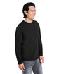 Core365 Adult Fusion ChromaSoft™ Performance Long-Sleeve T-Shirt BLACK ModelQrt