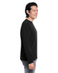 Core365 Adult Fusion ChromaSoft™ Performance Long-Sleeve T-Shirt BLACK ModelSide