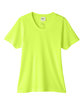 Core365 Ladies' Fusion ChromaSoft™ Performance T-Shirt SAFETY YELLOW FlatFront