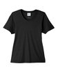 Core365 Ladies' Fusion ChromaSoft™ Performance T-Shirt BLACK FlatFront