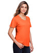 Core365 Ladies' Fusion ChromaSoft™ Performance T-Shirt CAMPUS ORANGE ModelQrt