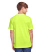 Core 365 Youth Fusion ChromaSoft Performance T-Shirt SAFETY YELLOW ModelBack