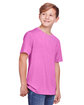 Core365 Youth Fusion ChromaSoft Performance T-Shirt CHARITY PINK ModelQrt
