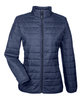 Core365 Ladies' Prevail Packable Puffer Jacket CLASSIC NAVY OFFront