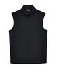 Core365 Men's Cruise Two-Layer Fleece Bonded Soft Shell Vest BLACK FlatFront