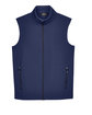 Core365 Men's Cruise Two-Layer Fleece Bonded Soft Shell Vest CLASSIC NAVY FlatFront
