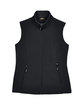 Core365 Ladies' Cruise Two-Layer Fleece Bonded Soft Shell Vest BLACK FlatFront