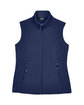 Core 365 Ladies' Cruise Two-Layer Fleece Bonded Soft Shell Vest CLASSIC NAVY FlatFront