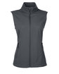 Core 365 Ladies' Cruise Two-Layer Fleece Bonded Soft Shell Vest CARBON OFFront