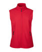 Core365 Ladies' Cruise Two-Layer Fleece Bonded Soft Shell Vest CLASSIC RED OFFront