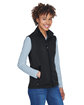 Core 365 Ladies' Cruise Two-Layer Fleece Bonded Soft Shell Vest BLACK ModelQrt