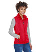 Core365 Ladies' Cruise Two-Layer Fleece Bonded Soft Shell Vest CLASSIC RED ModelQrt
