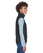 Core365 Ladies' Cruise Two-Layer Fleece Bonded Soft Shell Vest BLACK ModelSide