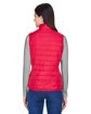Core 365 Ladies' Prevail Packable Puffer Vest CLASSIC RED ModelBack