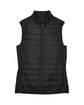 Core365 Ladies' Prevail Packable Puffer Vest BLACK FlatFront