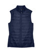 Core365 Ladies' Prevail Packable Puffer Vest CLASSIC NAVY FlatFront