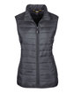 Core365 Ladies' Prevail Packable Puffer Vest CARBON OFFront