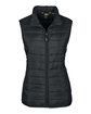 Core 365 Ladies' Prevail Packable Puffer Vest BLACK OFFront