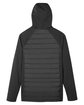 Core365 Unisex Techno Lite Hybrid Hooded Jacket BLACK FlatBack