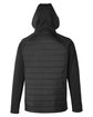 Core365 Unisex Techno Lite Hybrid Hooded Jacket BLACK OFBack