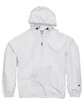 Champion Adult Packable Anorak 1/4 Zip Jacket WHITE FlatFront