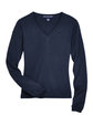 Devon & Jones Ladies' V-Neck Sweater NAVY FlatFront
