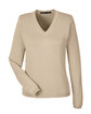 Devon & Jones Ladies' V-Neck Sweater STONE OFFront