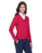 Devon & Jones Ladies' V-Neck Sweater RED ModelQrt