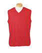 Devon & Jones Adult V-Neck Vest RED OFFront