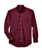 Devon & Jones Men's Crown Collection® Solid Broadcloth Woven Shirt BURGUNDY FlatFront