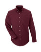 Devon & Jones Men's Crown Collection® Solid Broadcloth Woven Shirt BURGUNDY OFFront