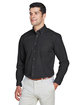 Devon & Jones Men's Crown Collection® Solid Broadcloth Woven Shirt BLACK ModelQrt