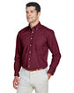Devon & Jones Men's Crown Collection® Solid Broadcloth Woven Shirt BURGUNDY ModelQrt