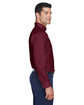 Devon & Jones Men's Crown Collection® Solid Broadcloth Woven Shirt BURGUNDY ModelSide