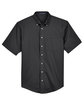Devon & Jones Men's Crown Woven Collection SolidBroadcloth Short-Sleeve Shirt BLACK FlatFront