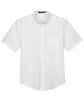 Devon & Jones Men's Crown Woven Collection SolidBroadcloth Short-Sleeve Shirt WHITE FlatFront