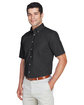 Devon & Jones Men's Crown Woven Collection SolidBroadcloth Short-Sleeve Shirt BLACK ModelQrt