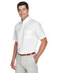 Devon & Jones Men's Crown Woven Collection SolidBroadcloth Short-Sleeve Shirt WHITE ModelQrt