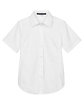 Devon & Jones Ladies' Crown Collection Solid Broadcloth Short-Sleeve Woven Shirt WHITE FlatFront